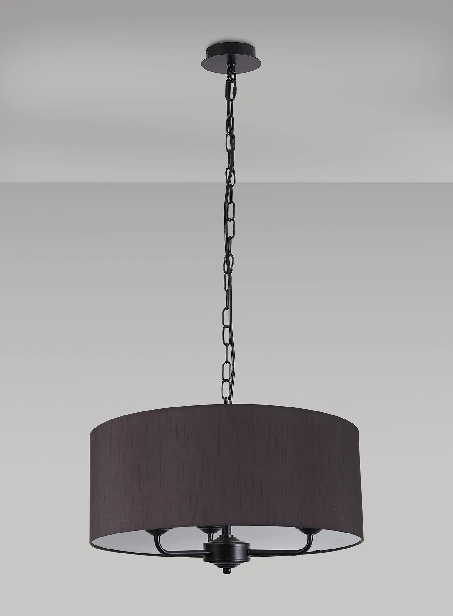 Banyan 50cm 3 Light Pendant Matt Black, Black DK1034  Deco Banyan MB BL